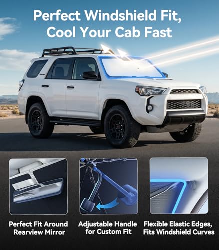 Windshield Sun Shade Umbrella Custom Fit for Toyota 4Runner 2010
