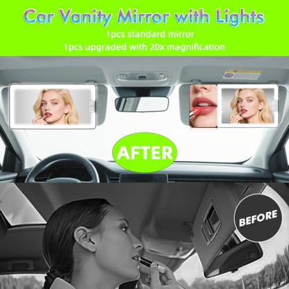2pcs Car Visor Vanity Mirror with Lights (2 Count)