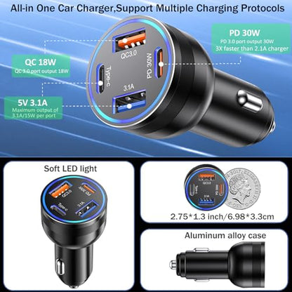 65W USB C Car Charger
