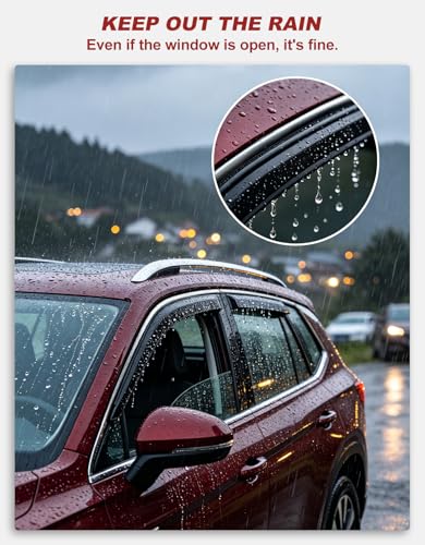 Window Visors Rain Guards for Nissan Frontier Crew Cab 2022 (4 Count)