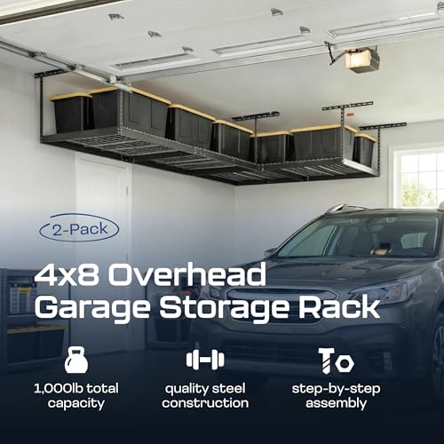 MonsterRax 2 Pack 4x8 Overhead Garage Storage Rack