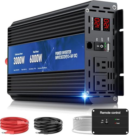 3000W Power Inverter 12V DC to 110V