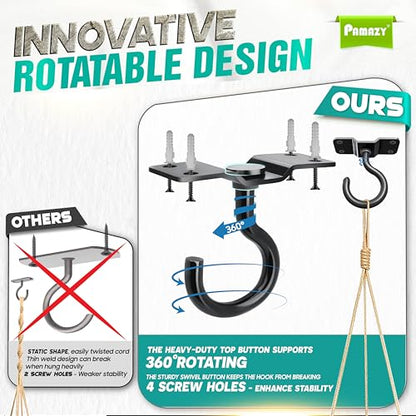 8Pcs 200LB Rotatable Ceiling Hook Wall Mount Metal Hanger for Hanging Plant (8 Count)