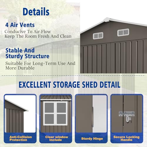 10x8 FT Outdoor Storage Shed