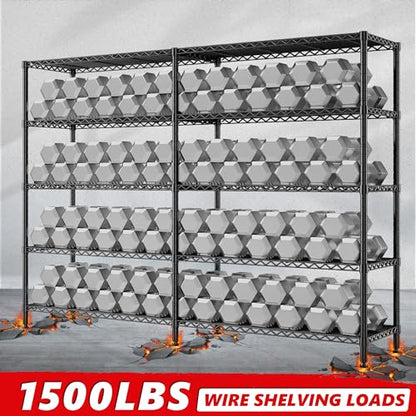 5 Tier Heavy Duty Metal Shelving
