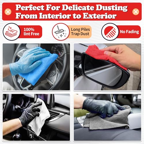 Shop Towels Microfiber Cleaning Cloth Bulk (24 Count)