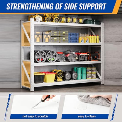 78.8" W Storage Shelves 7000lbs Garage Metal Shelving Heavy Duty Garage Shelves Adjustable Storage Shelves for Industrial