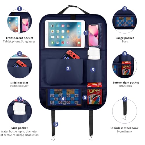 Car Backseat Organizer with Foldable Tablet Holder (19.0479 Ounce)