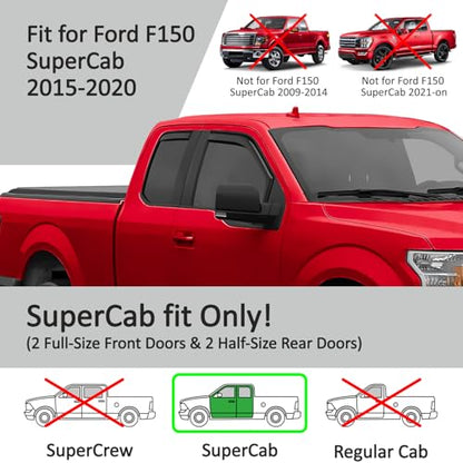 in Channel Extra Durable Rain Guards for Ford F150 2015