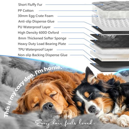 Truck Hard Bottom Dog Back Seat Cover with Egg Crate Foam Bed