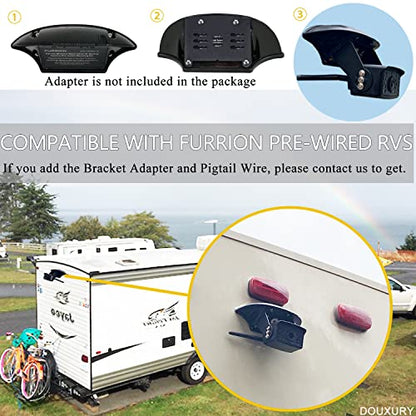 Wireless Backup Camera for RV Truck Trailer Camper Bus 5th Wheel 3 Rear (4 Count)