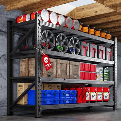 71.3” Wide Heavy Duty Metal Garage Shelving