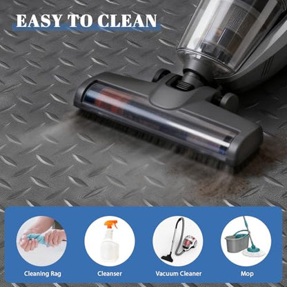 7.5Ft x 17Ft Rubber Flooring Mats 1.6mm Diamond Plate Flooring Roll