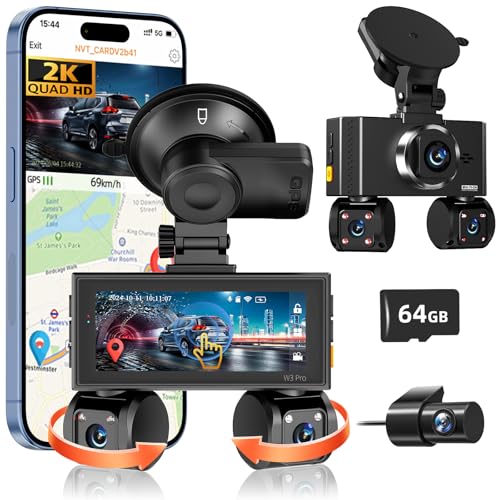 360° View 4 Channel Dash Cam Front and Rear