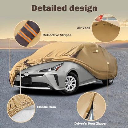 Prius Car Cover Waterproof All Weather Compatible with Toyota Prius 2004