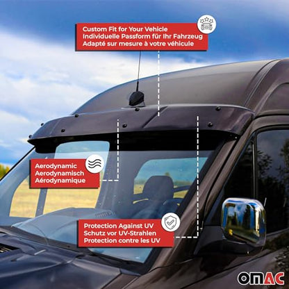 Sun Visor & Bug Shield Hood Deflector for Mercedes Sprinter W906 2014
