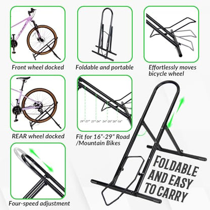 Folding Bike Floor Stand Rack (75.2 Ounce)