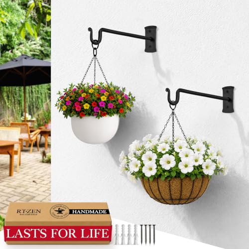 Plant Hangers Outdoor or Indoor Heavy Duty Wall Bracket Hooks (2 Count)