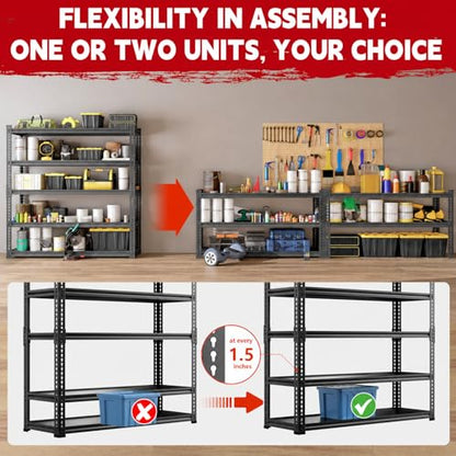 5 Tier 3000 lbs Heavy Duty Garage Shelving