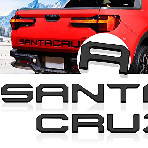 Tailgate Inserts Letters Compatible for 2022 2023 2024 2025 2026 Santa Cruz 3D Raised & Strong Adhesive Decals Letters Rear Emblem Decal Sticker Compatible for Santa Cruz Accessories