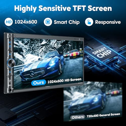 Upgrade Wireless Double Din Car Stereo with Carplay