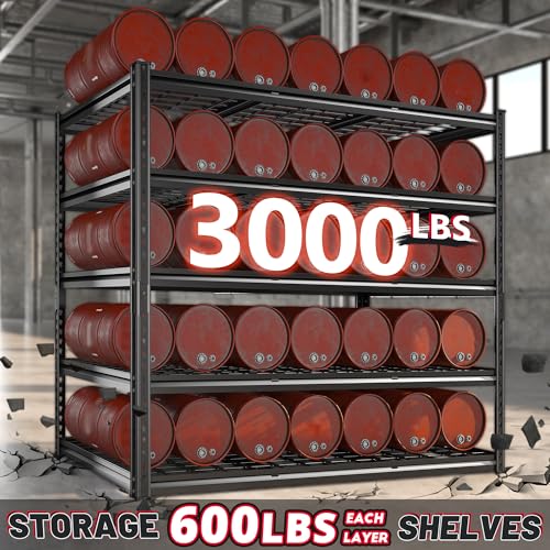 5 Tier Heavy Duty Garage Shelving for Basement Warehouse Pantry