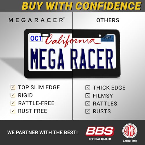 Premium Matte Black License Plate Frame