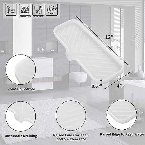 Silicone Soap Dish with Drain Spout