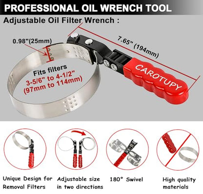 Medium Swivel Oil Filter Wrench