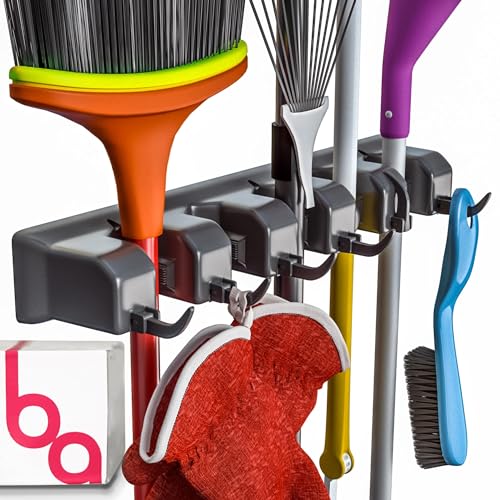 EXTRA GRIP Mop & Broom Holder Wall Mount (2 Count)