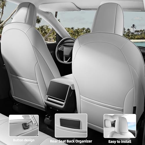 Seat Cover for Tesla Model Y Juniper 2025 2026 Compatible Airbag (14 Count)