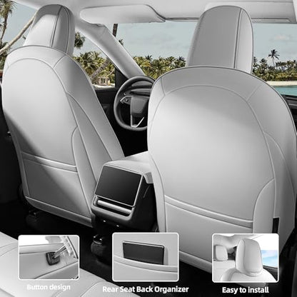 Seat Cover for Tesla Model Y Juniper 2025 2026 Compatible Airbag (14 Count)