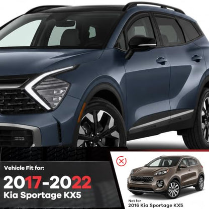 in Channel Rain Guards Fit for Kia Sportage 2017 2018 2019 2020 2021 2022