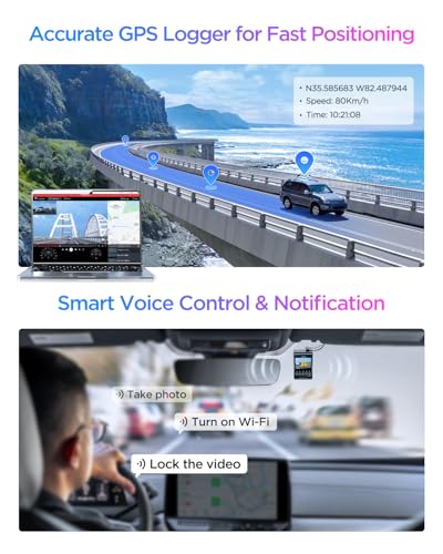 A329S 4K 60FPS Dash Cam Front and Rear