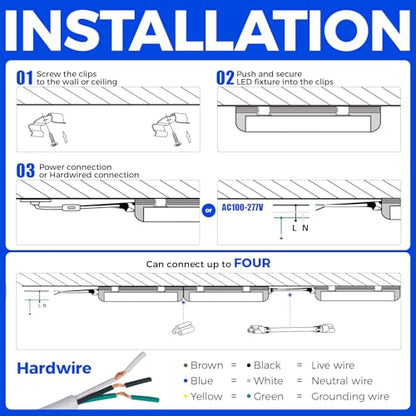 T8 LED Shop Lights 8FT (10 Count)