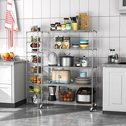 5 Tier NSF Metal Shelf Wire Shelving Unit