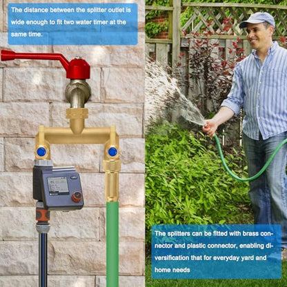 Brass Garden Hose Splitter