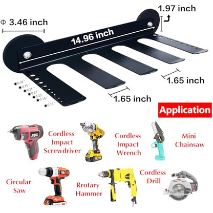 Power Tool Organizers and Storage Garage Drill Drivers Shelves Magnetic Mount 4 Slots