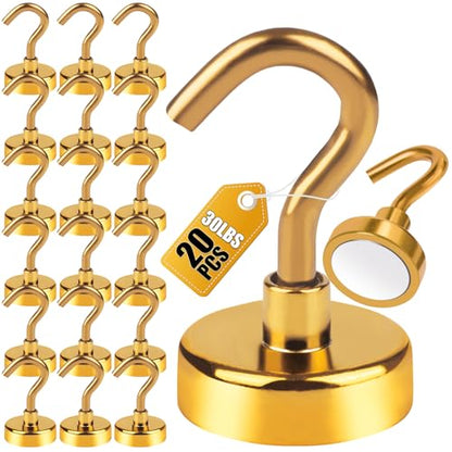Magnetic Hooks 20pcs 30lbs Cruise Essentials 2026 Magnet Hook Yellow (20 Count)