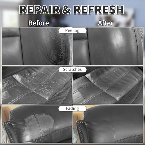 Dark Gray Leather Recoloring Balm with 100ml Mink Oil