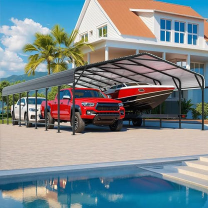 20x40 FT Metal Carport Canopy with Reinforced Base