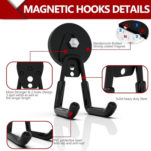 Heavy Duty Magnetic Hooks (2 Count)