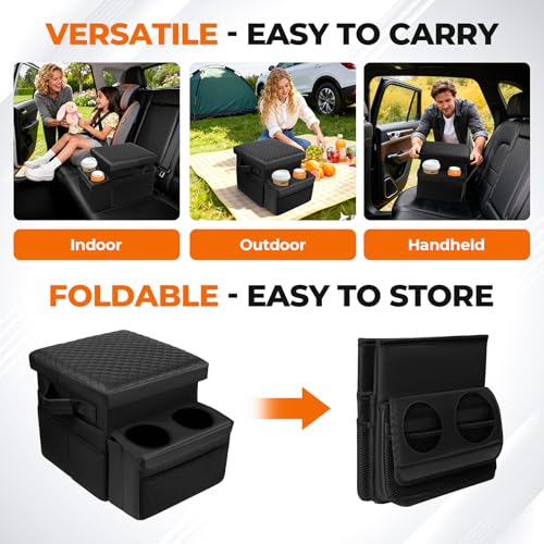 Car Seat Organizer with 2 Cup Holders