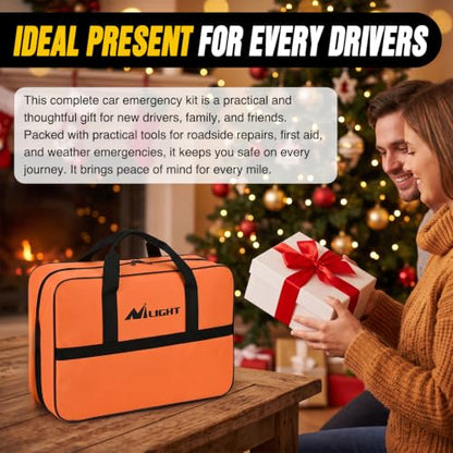 Car Roadside Emergency Kit with Jumper Cables Car Repair Tool Set