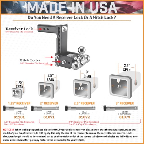 61135 Receiver Lock for 2021+ Toyota 300 Series Land Cruiser