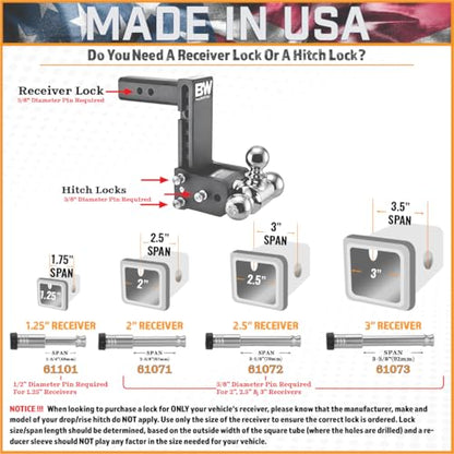 61135 Receiver Lock for 2021+ Toyota 300 Series Land Cruiser