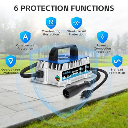 Club Car Charger 48V 18A Smart 1250W Golf Cart Battery Charger 48 Volt