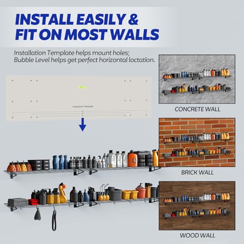 2 x 6 ft Garage Wall Shelving (2 Count)