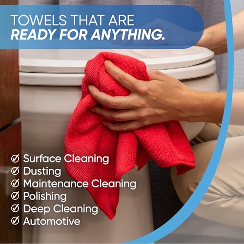 White Microfiber Cleaning Cloths (50 Count)