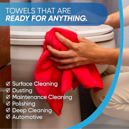 16"x16" 50 Pack Microfiber Cleaning Cloths (50 Count)